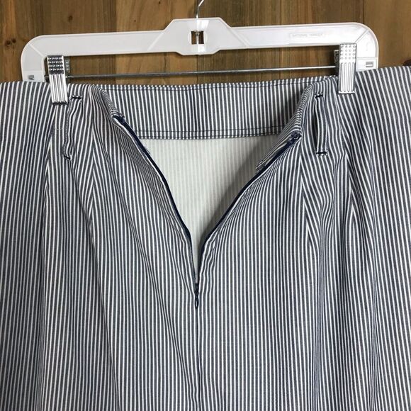Lane Bryant Womens Striped Blue White Belted Pencil Skirt Sz 22 - Picture 5 of 15